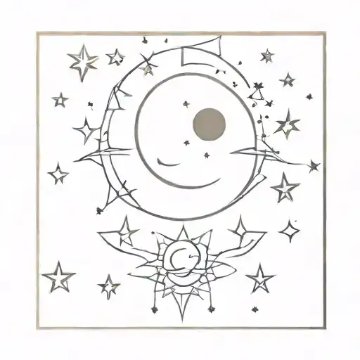 Moon And Stars And Sun