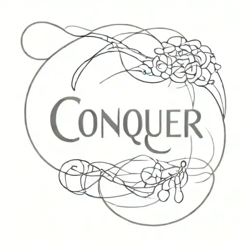 Conquer Word But With Gym Theme