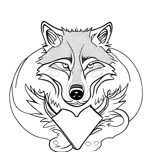 A Little Wolf Learining How To Read