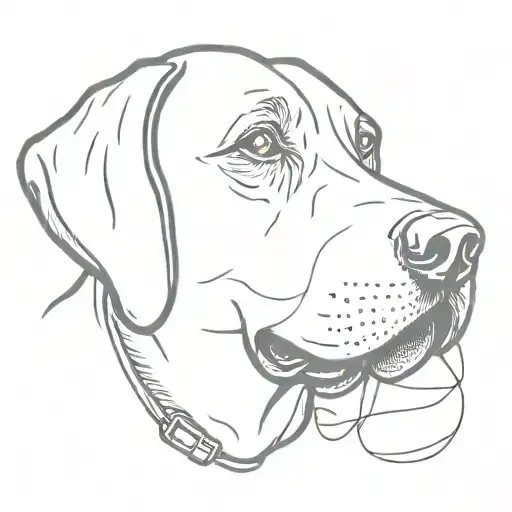 Black Lab Dog Portrait Long Nose