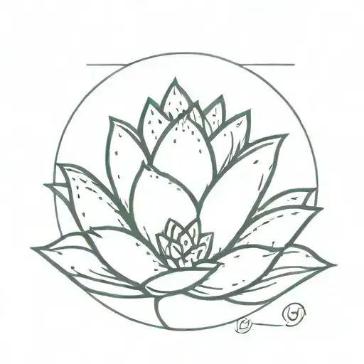 Cactus Protected By A Lotus