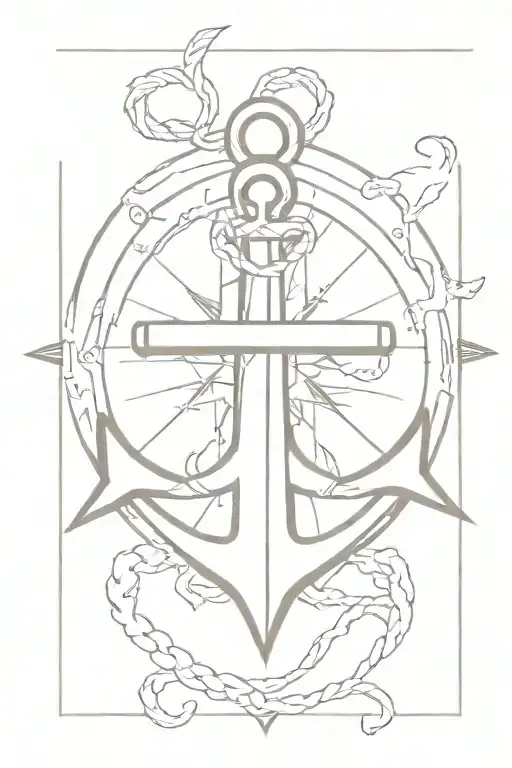 Lighthous Anchor Steeringwheel Kompas Dengan Peta