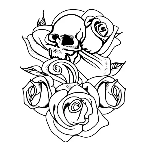 Skull And Roses