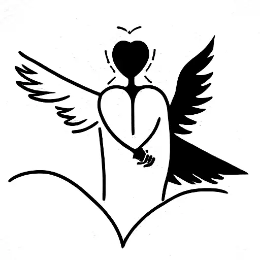 Angel With A Knife In One Hand And A Heart In The Other