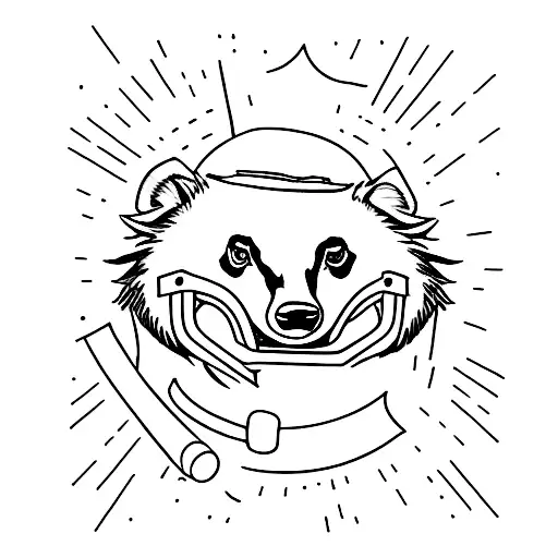 Badger In A Race Car