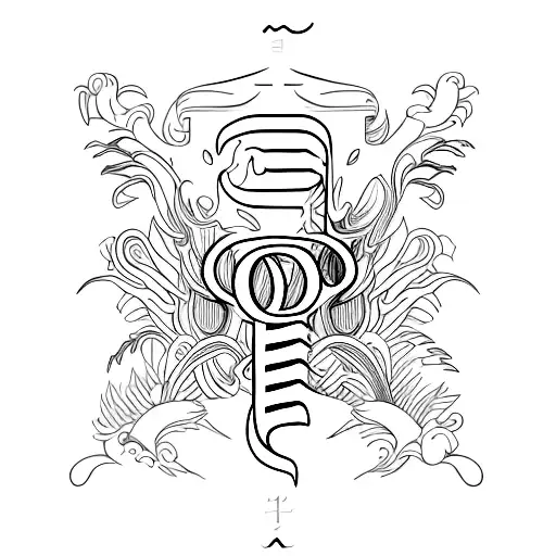 A Guital Relates Symbol Which Combines Two Letters - O And Y