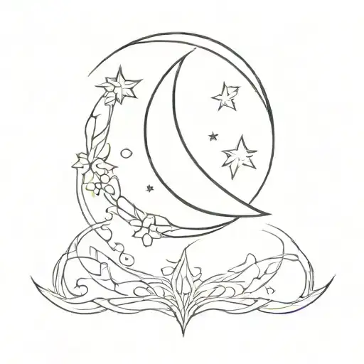 Crescent Moon With A Sagittarius Inside