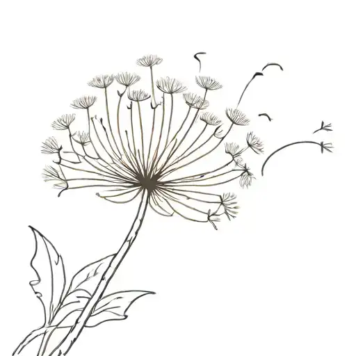 One Dandelion Flower With Petals And Shukr On The Side Of The Stem