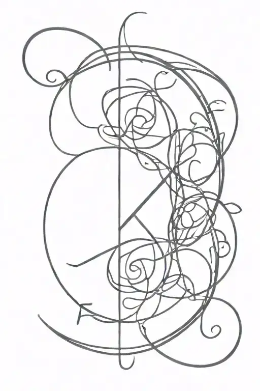 Unalome Symbol Intertwined