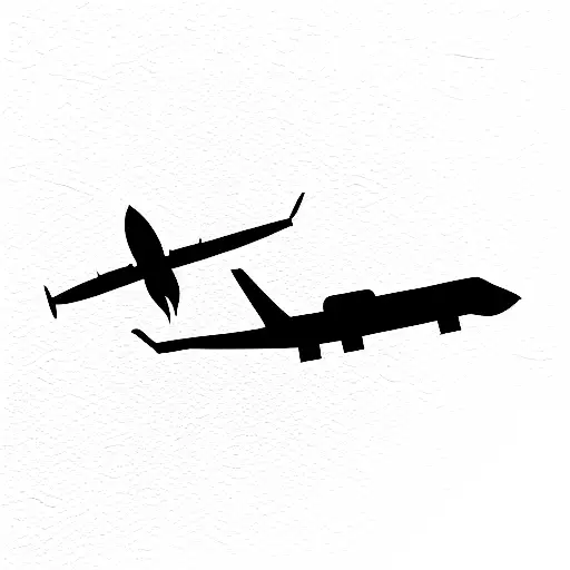 Airplane With Shadow