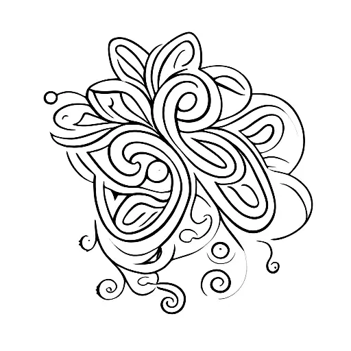 A Blue Flower Vine Wrapping Around A Cross