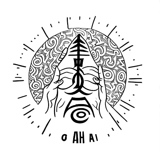 2 Black Lines Around Ankle With Ogham Writing In Between