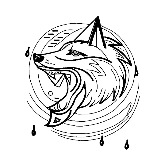 Wolf Howling In A Thunderstorm