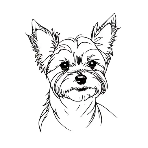 Small Yorkie Dog Face