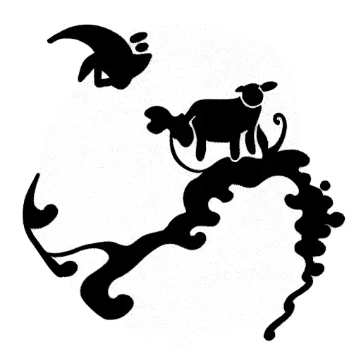 Tiny Black Sheep Tattoo For The Body