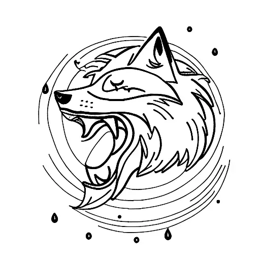 Wolf Howling In A Thunderstorm