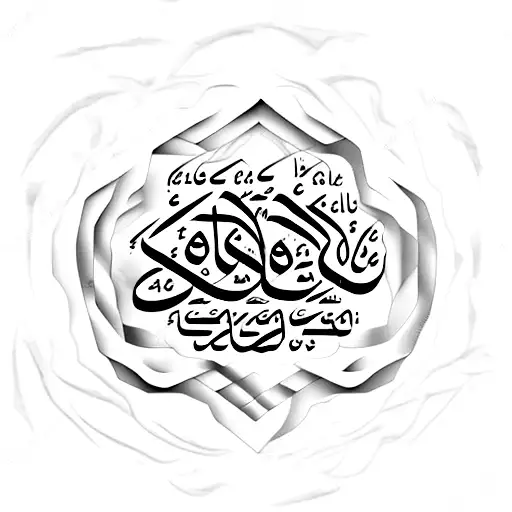 The Name 'Yassine' Written In Arabic Calligraphy With A Ying Yang Symbol Incorporated