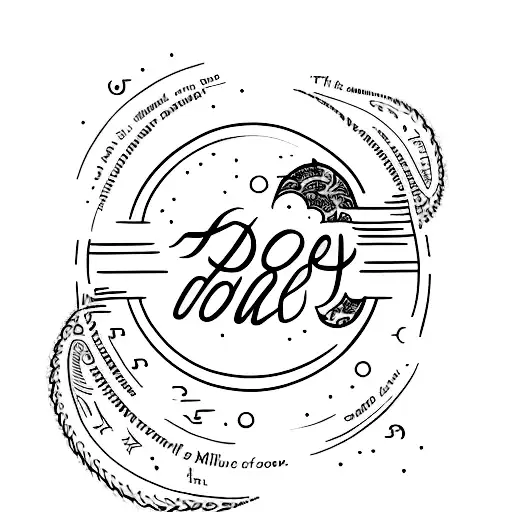 A Cursive Script Tattoo Of The Phrase 'To The Moon And Back'