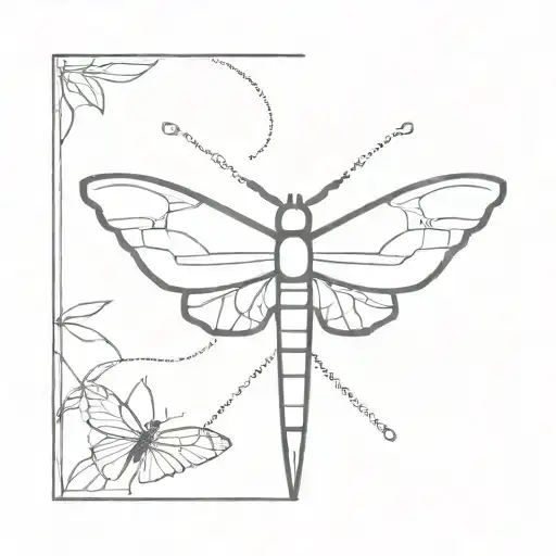 Moth Sword With A Chain Connected To It