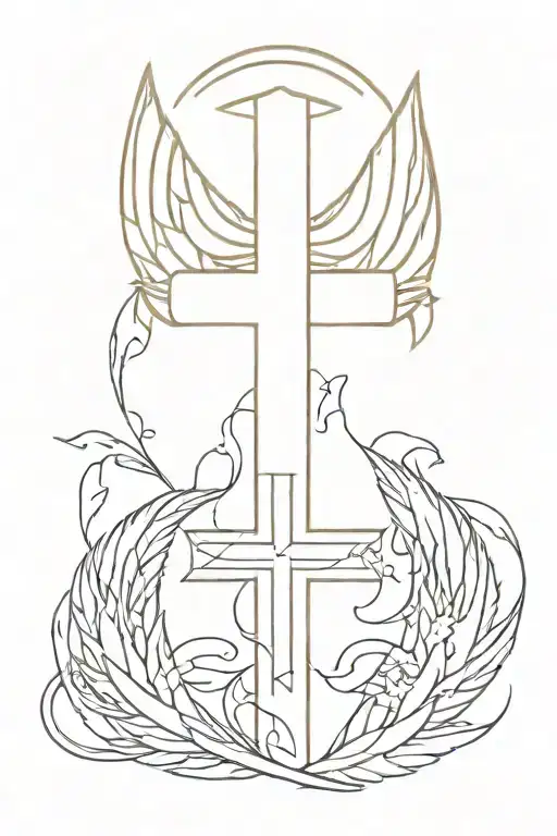 Cross Angel Wings