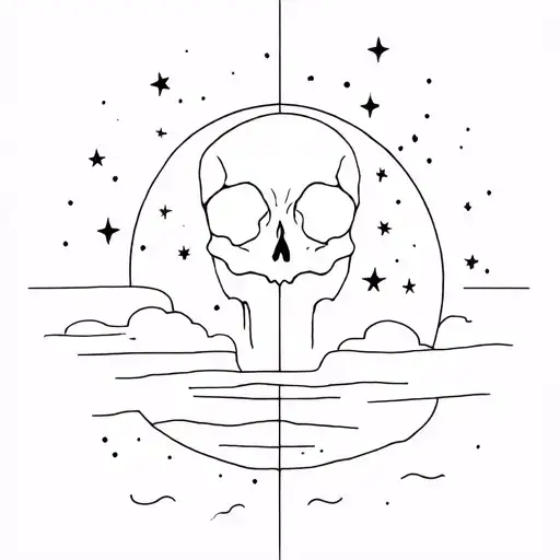 Skull Sky Stars