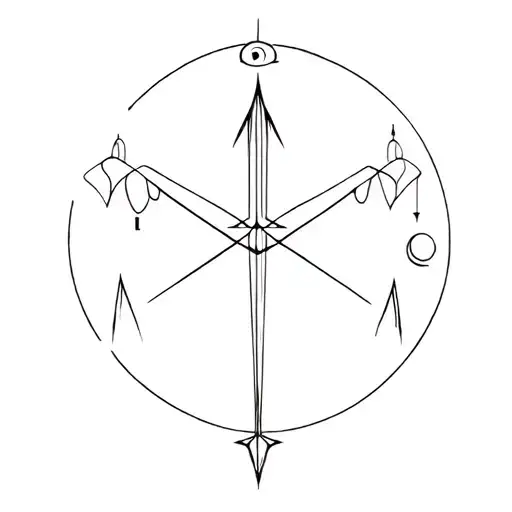 Saggittarius Costellation And Symbol Combined