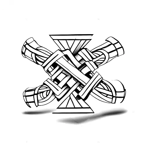 Cross With Wedding Rings