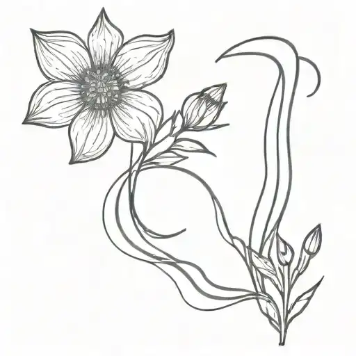 Wildflowers Intertwined Waves Mountain