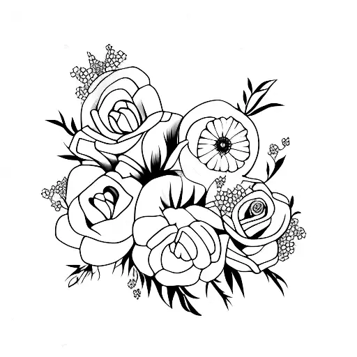 Flowers And Female Faces