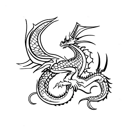 Dragon With Scorpion
