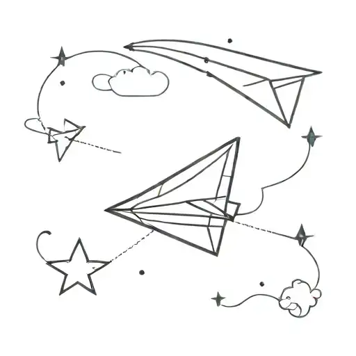 Paper Airplane In Outerspace