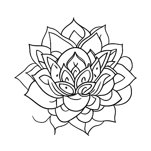 Lotus Flower With Letters Cts