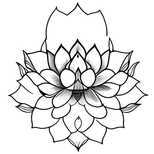 Lotus Flower With Hindi Writinf