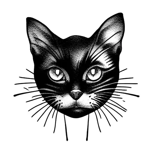 A Black Cat Stilized