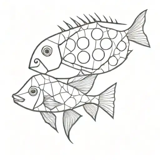 An Abstract Geometric Design Inspired By The Patterns On A Pufferfish