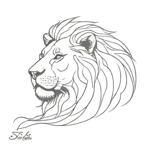 Minimalist Lion