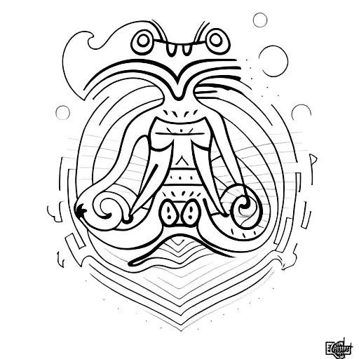 A Minimalist Tattoo Of A Cat Doing A Yoga Pose