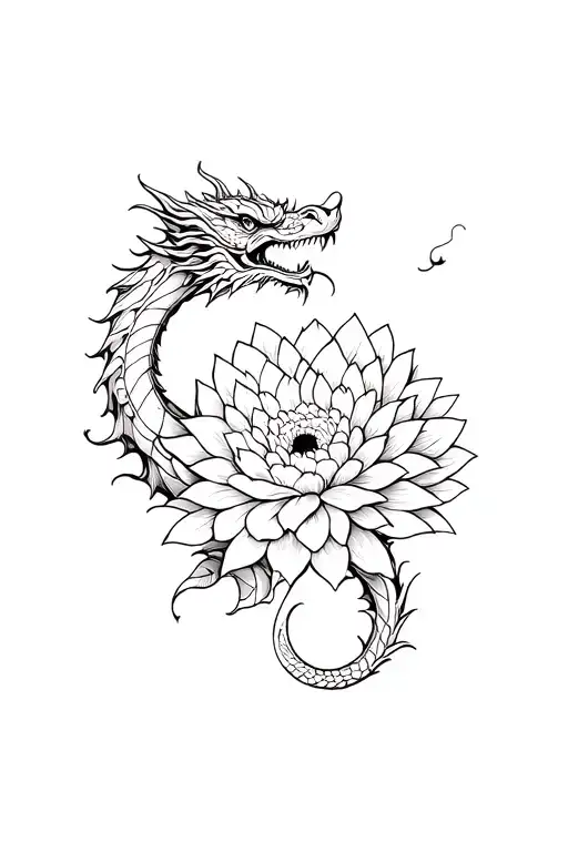 Chrysanthemum With Dragon Wrapped