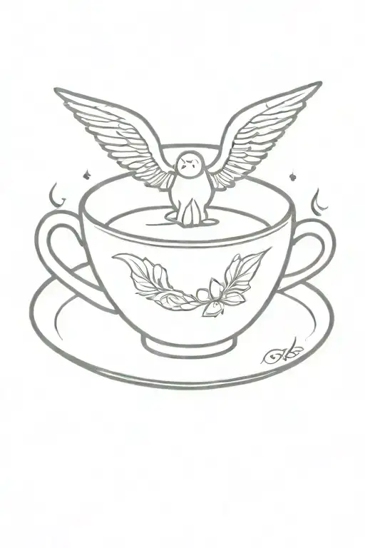 Little Teacup With Angel Wings