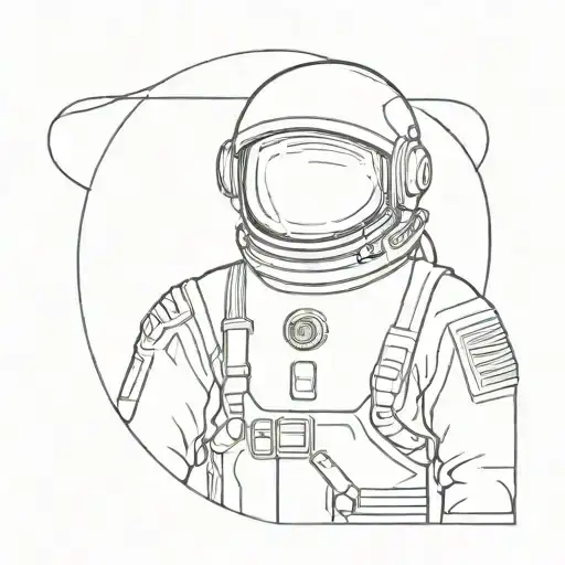 A Man Wearing An Astronaut Suit And Motorcycle Helmet