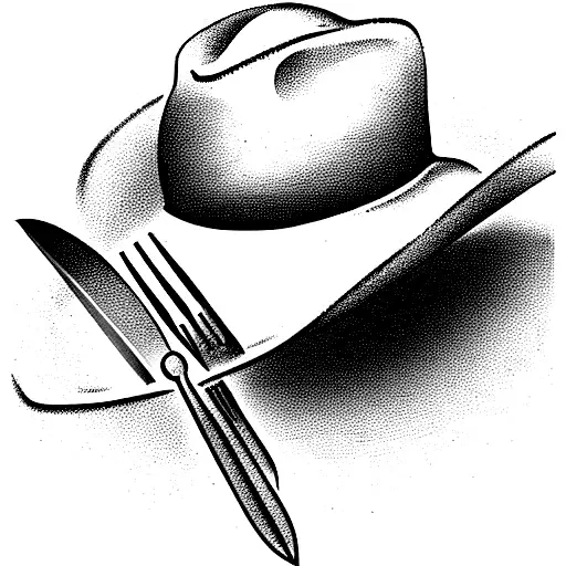 Cowboy Hat With Fork