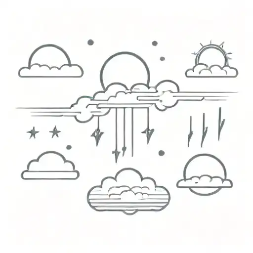 Storm Lightning Sun Cloud Rain