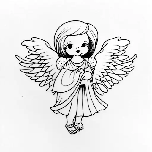 Small Baby Angel With Wings Chrurch Look Alike