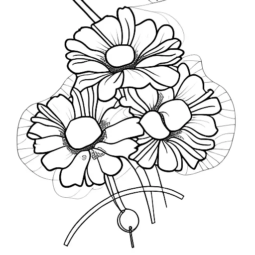 Poppy And Daisy Flower