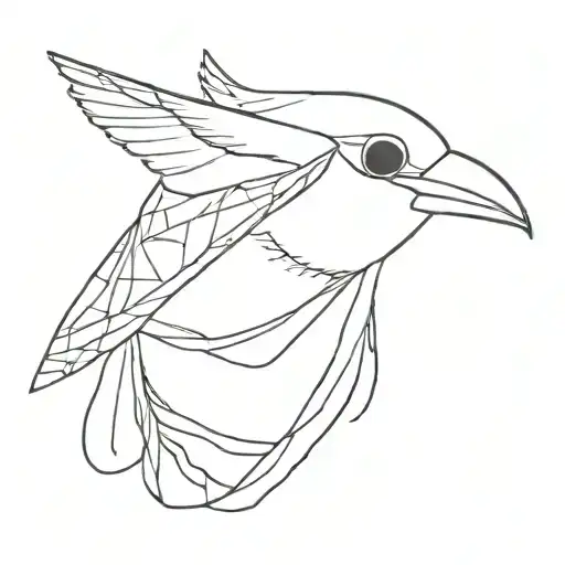 Bird Flies With A Scarf In The Mouth