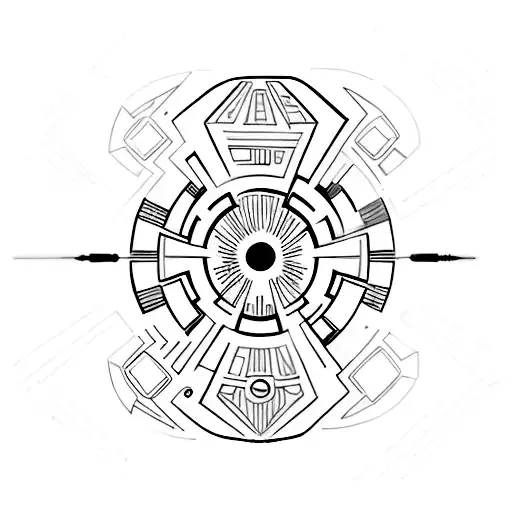 A Lightsaber Forming The Shape Of The Star Wars Logo