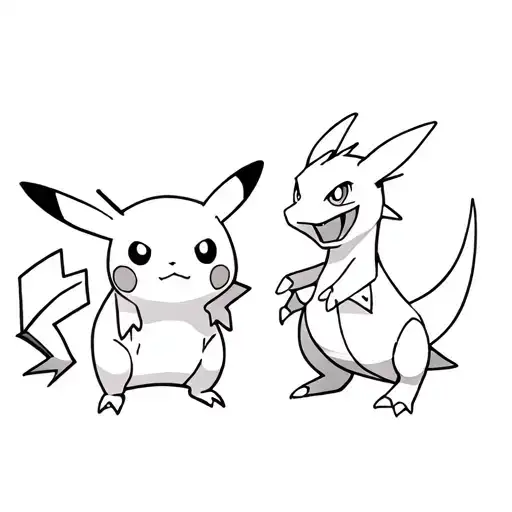 Pokemon Battle Scene Pikachu And Charazard