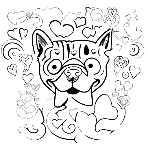 Initial Dogs And Hearts