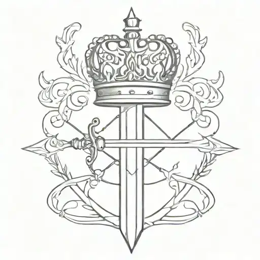 Sword And Crown Adorned
