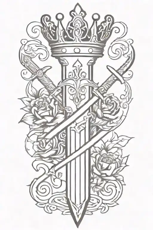Sword And Crown Adorned